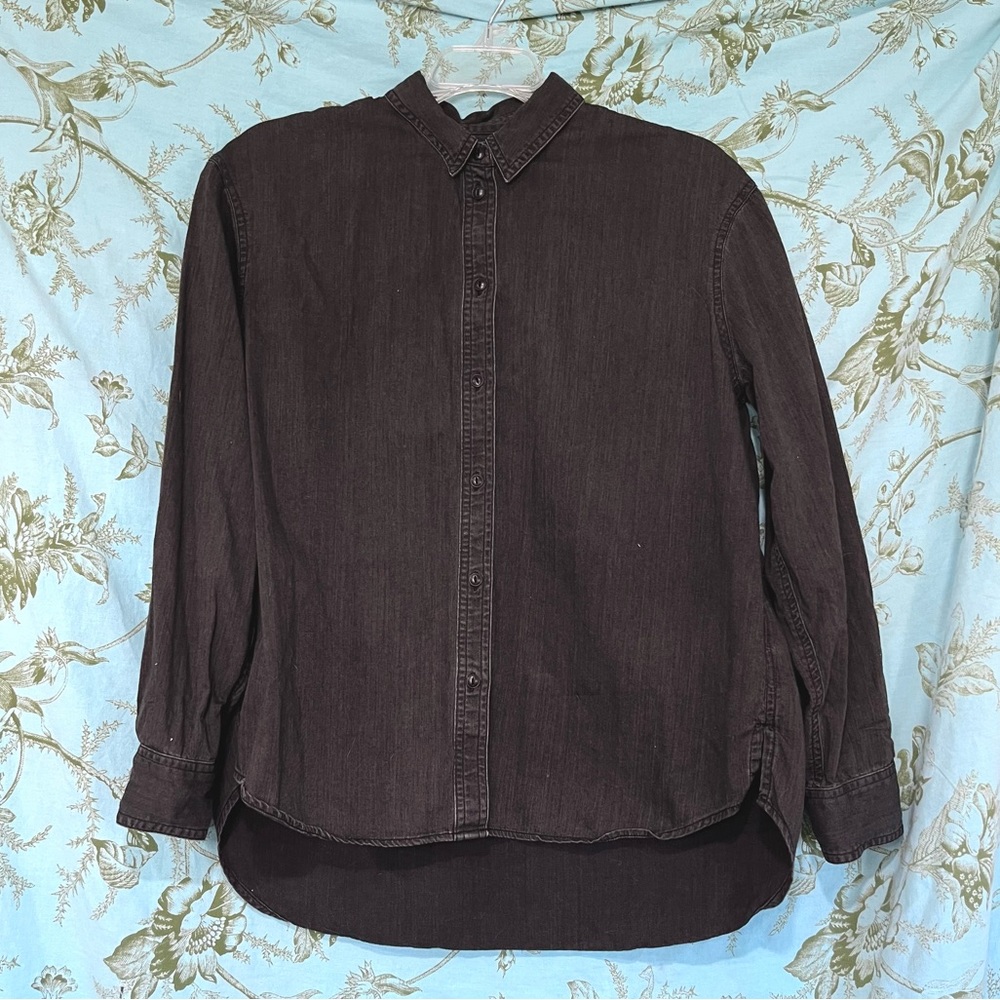 Madewell Washed Black Denim Button Down